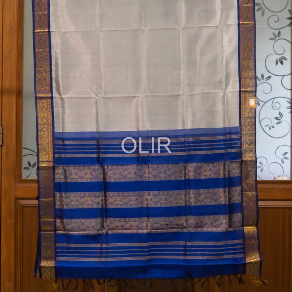 Grey with Navy Blue Border