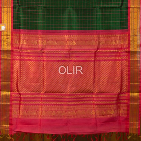 Dark Green with Pink Big Checks