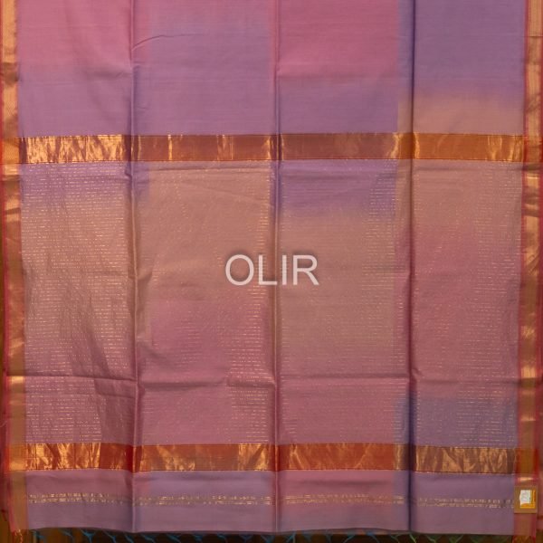 Tricolor Pink Lavender Blue Shaded Saree