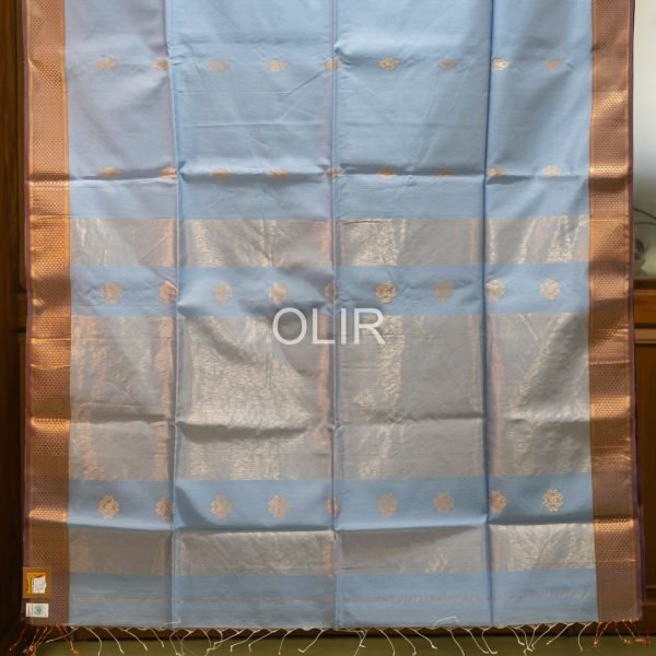 Maya Blue Floral Motif Saree