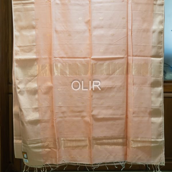 Peach Floral Butti Saree