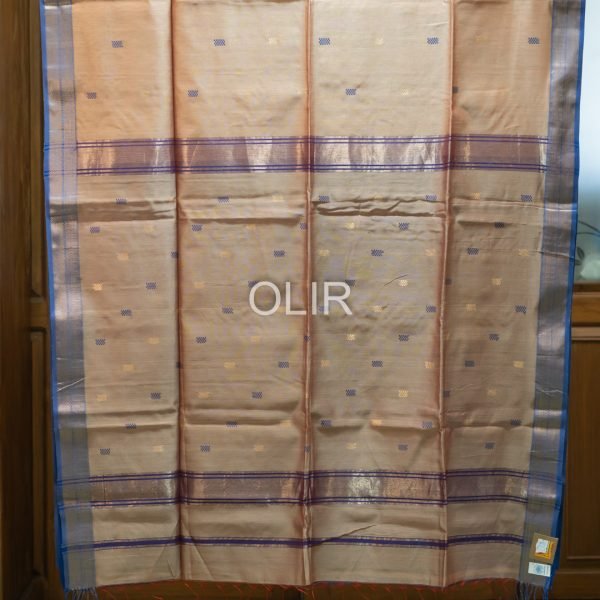 Fawn Geometric Butti Saree