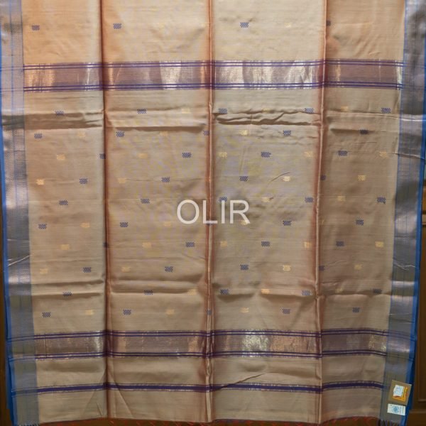 Fawn Geometric Butti Saree