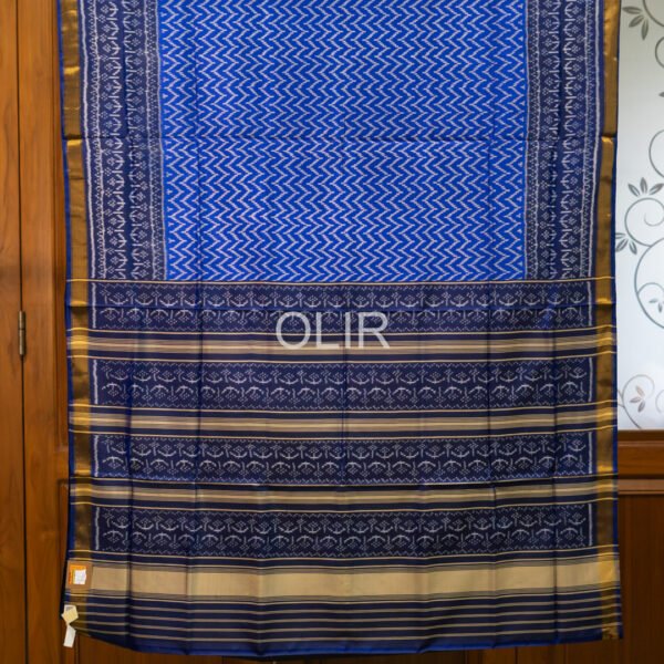 Royal Blue with Navy Blue Pure Sillk Patola Saree