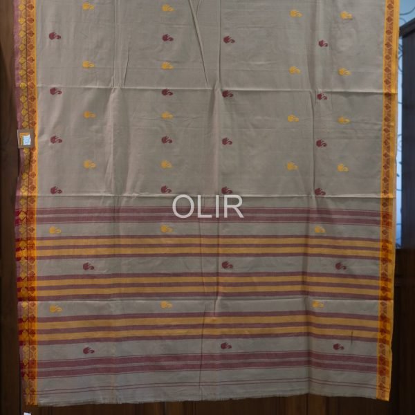 DKC001-1-1.jpg DKC001 – Beige & Mustard Dhonekali Cotton Saree