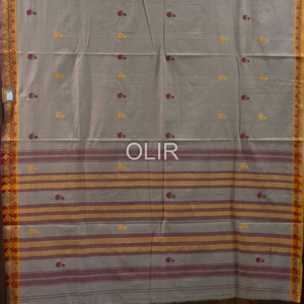DKC001-2.jpg DKC001 – Beige & Mustard Dhonekali Cotton Saree