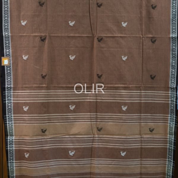 DKC003-2.jpg DKC003 – Earthy Brown Dhonekali Cotton Saree