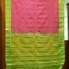Pink and Green Gadwal Cotton Saree