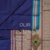 KC004-3.jpg Violet with Ananda Blue border Kanchi Cotton Saree