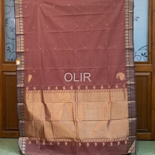 KC006-1.jpg Mauve with Dark greyish Purple Kanchi Cotton Saree