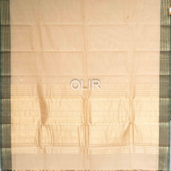 KC016-2-scaled-1.jpg Beige with Green Kanchi Cotton Saree