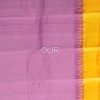 KC022-3-scaled-1.jpg Lavender Body with Lakshadeepam Pattern and Mustard border Kanchi Cotton and Silk mixed Cotton Saree