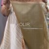 Off-White Body with Contrast Pallu Silk Cotton Saree with Lakshadeepam Motifs
