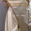 Off-White Body with Contrast Pallu Silk Cotton Saree with Checks and Buttis