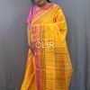 Elegant Tone Body with Rich Contrast Pallu Silk Cotton Saree with Threadwork