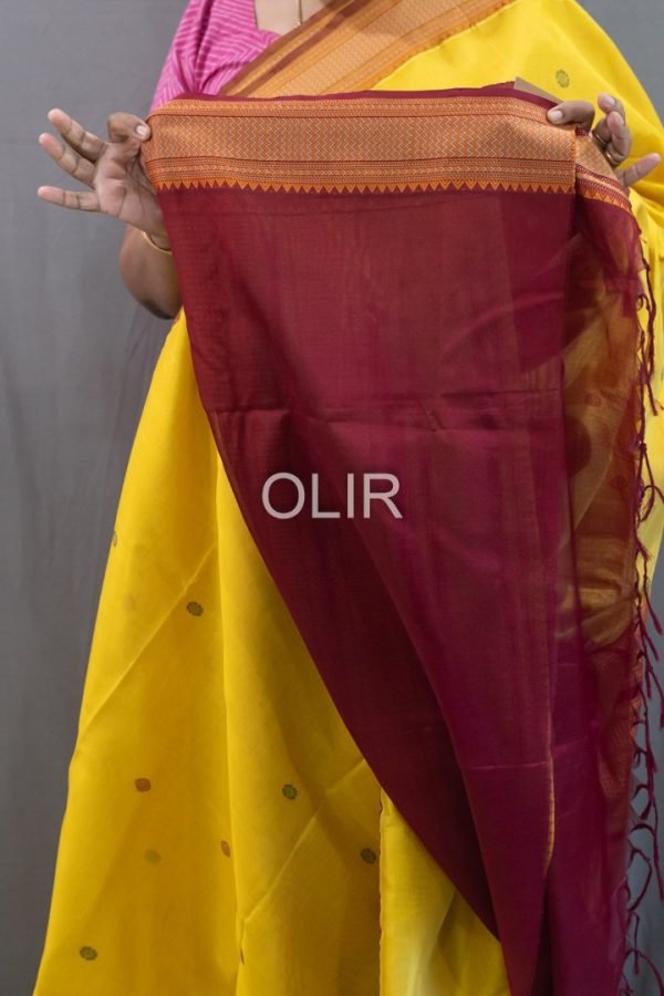 KKSC013-3.jpg Traditional Tone Body with Contrast Pallu Silk Cotton Saree