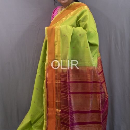 Refined Tone Body with Contrast Pallu Elegant Silk Cotton Saree