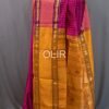 Festive Tone Body with Contrast Pallu Silk Cotton Saree with Intricate Weave