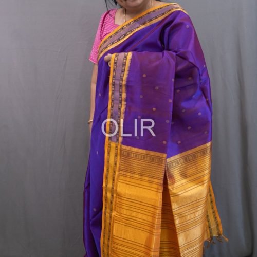 Elegant Pattern Body with Rich Contrast Pallu Silk Cotton Saree