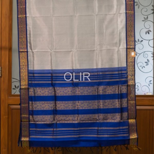 Grey with Navy Blue Border