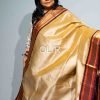 Golden Beige with Deep Maroon