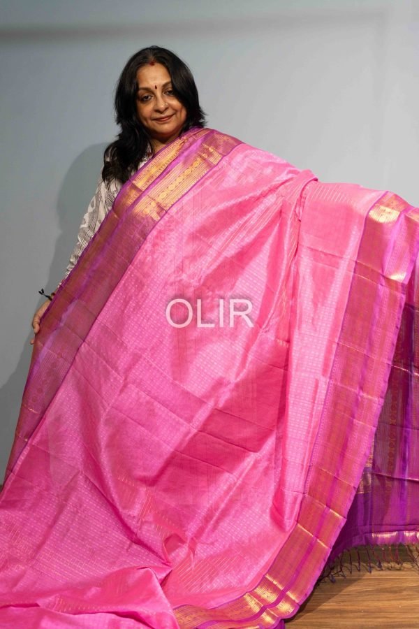 Cotton Candy Pink With Purple Border