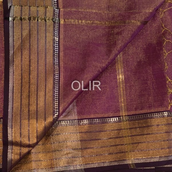 MSC063-3.jpg Gold Magenta Double Shade Tissue Saree