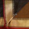 Chocolate Brown Saree with Golden Leaf Pallu