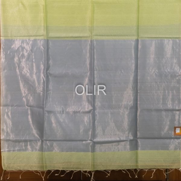 MSC108-2.jpg Pastel Green Saree with Steel Blue Pallu