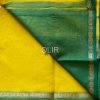 MSC137-3.jpg Bright Yellow with thin Dark Green zari border and dark green Pallu