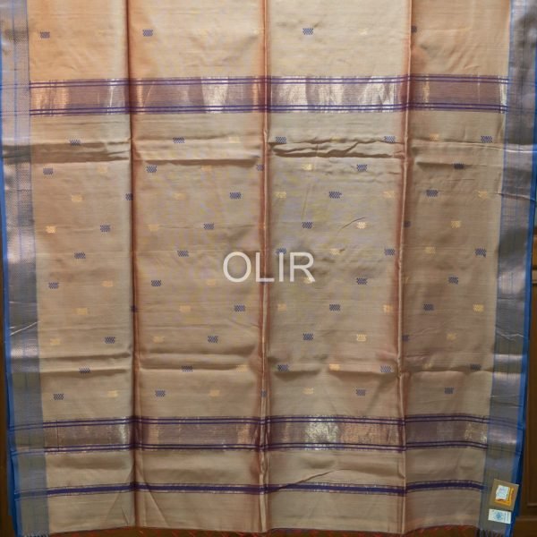 Fawn Geometric Butti Saree