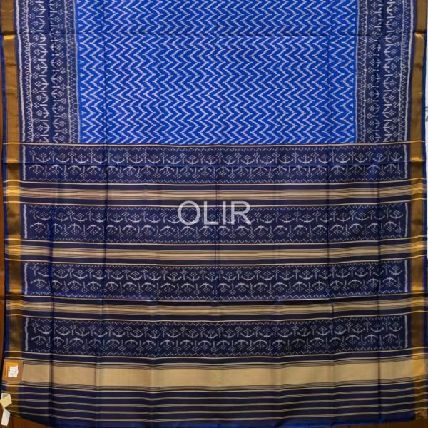 Royal Blue with Navy Blue Pure Sillk Patola Saree