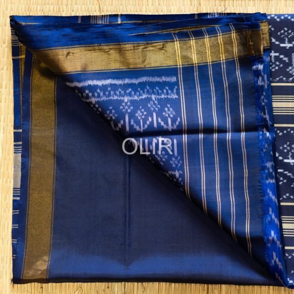 Royal Blue with Navy Blue Pure Sillk Patola Saree