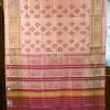 Peach with PInk Pure SIlk Patola Saree