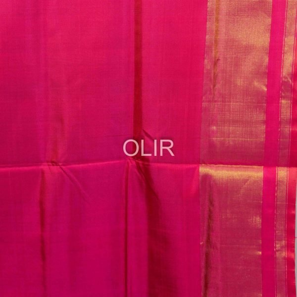 Copper Sulphate Blue with Pink Pure SIlk Patola Saree